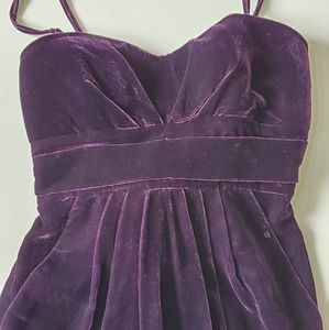 PURPLE VELVET SPECIAL OCCASION DRESS ( SIZE XS )